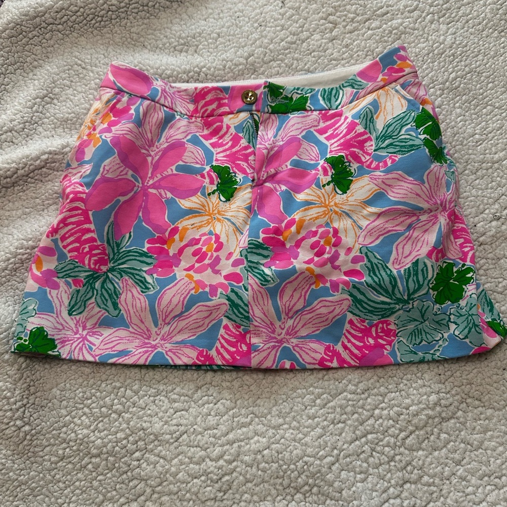 Lilly Pulitzer Pink, Blue & Green Floral Skort